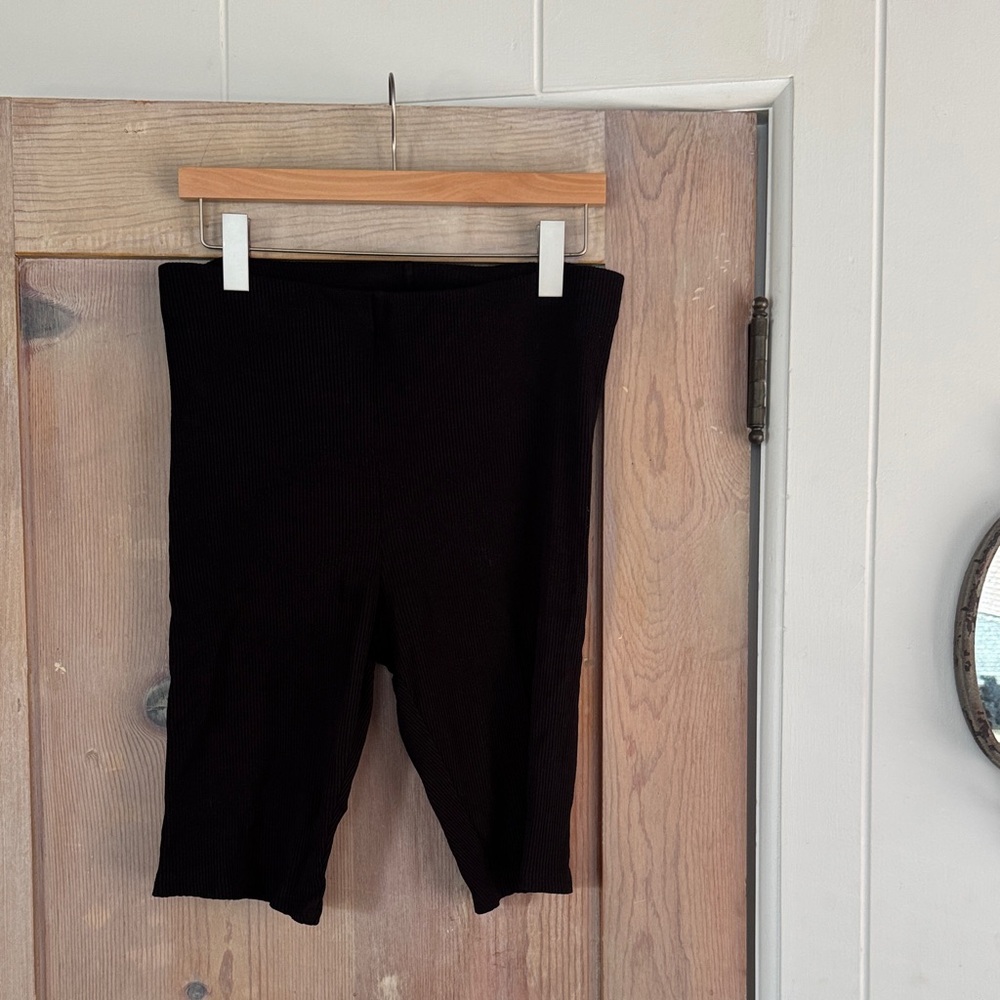 H&M Black Ribbed Bike Shorts for Kids